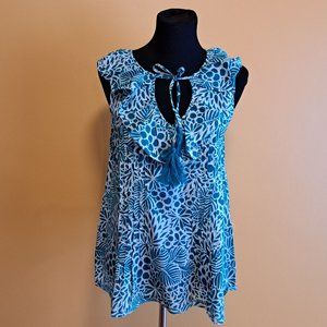 Sleeveless Print Top